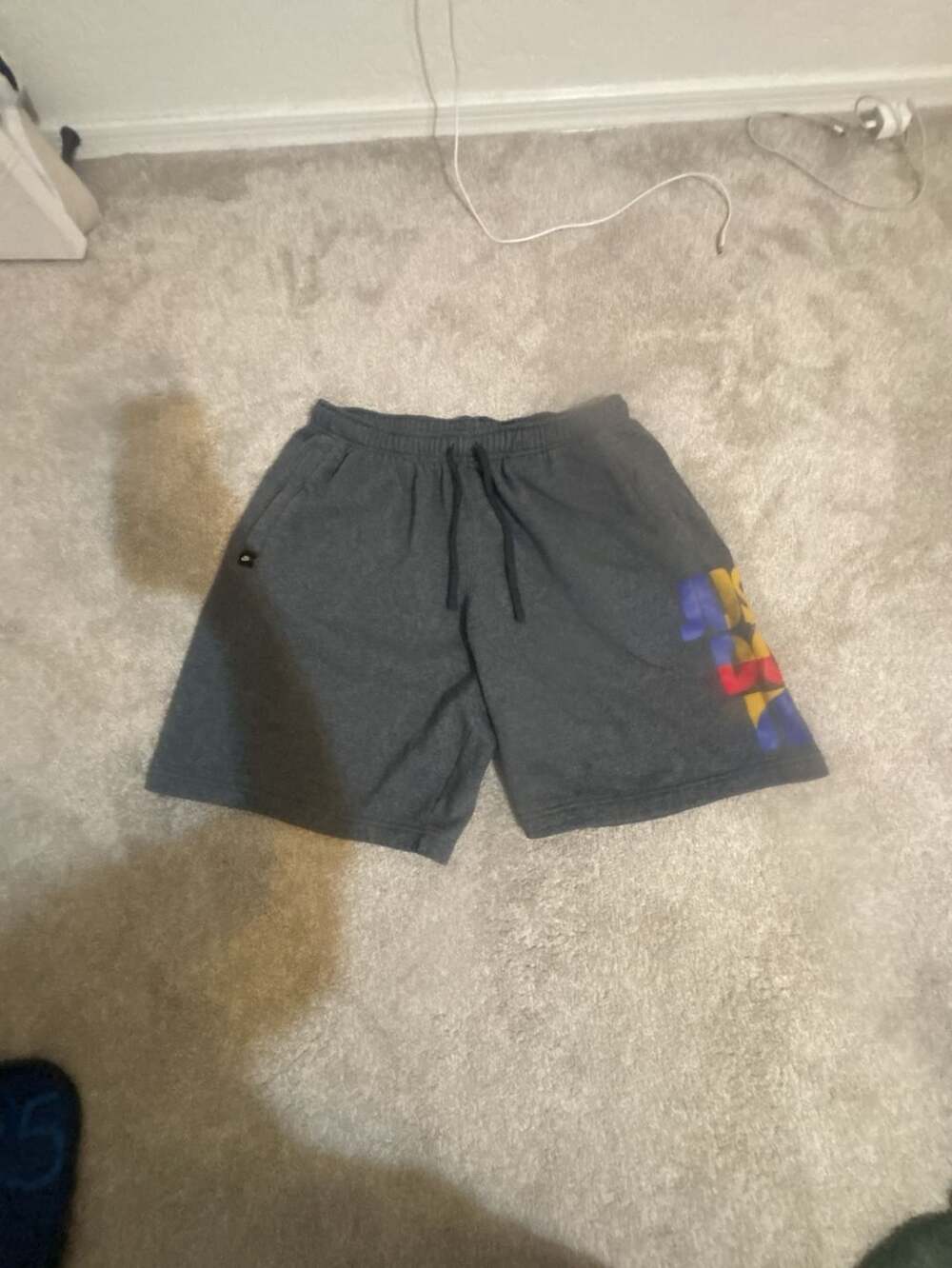 Nike JDI Fleece Shorts Size L Gray Just Do It